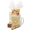 Cocoa Stick & Biscotti Gift Mug - Tan Beige